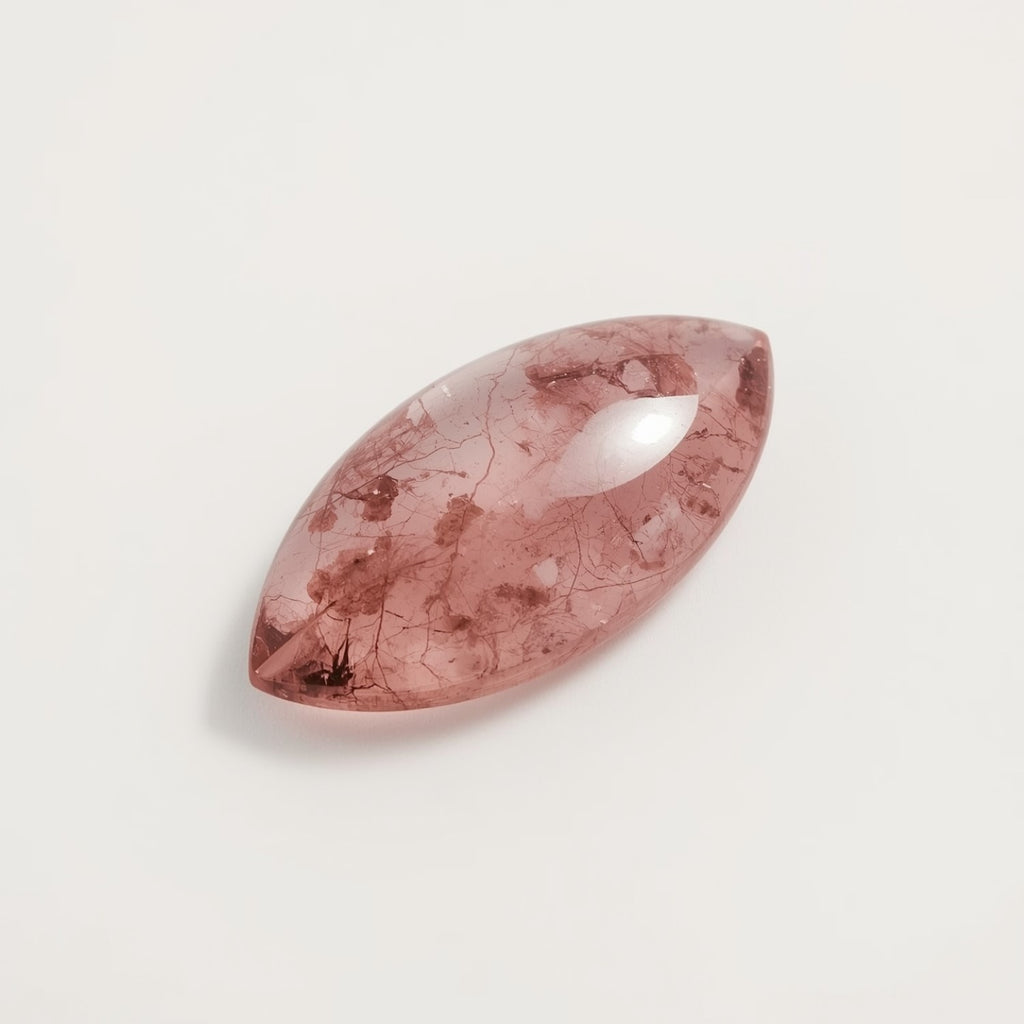 Pink Tourmaline 10PC Tiny 4x8 MM Marquise  Cabochon Pink Sparkling semi Precious Loose Gemstone