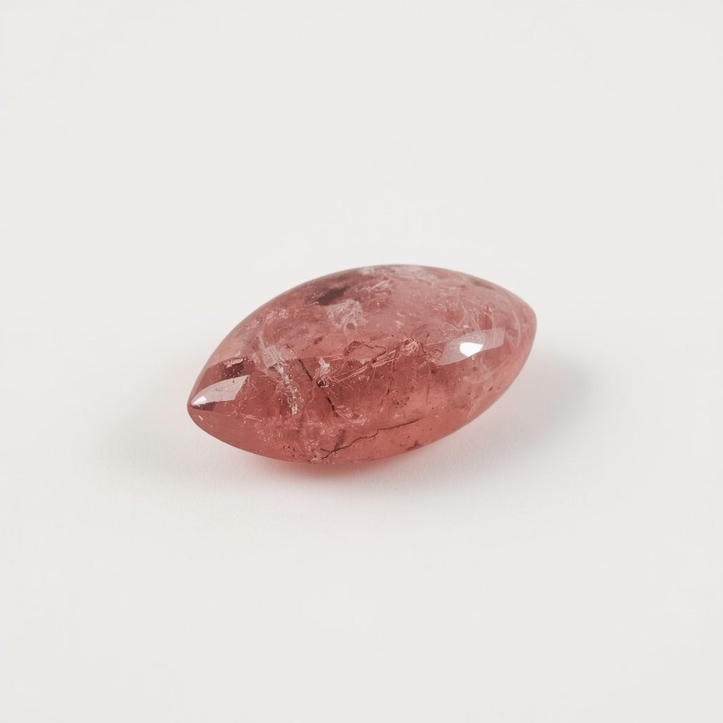 Pink Tourmaline 1PC Small 5x10 MM Marquise  Cabochon Pink Polished semi Precious Loose Gemstones