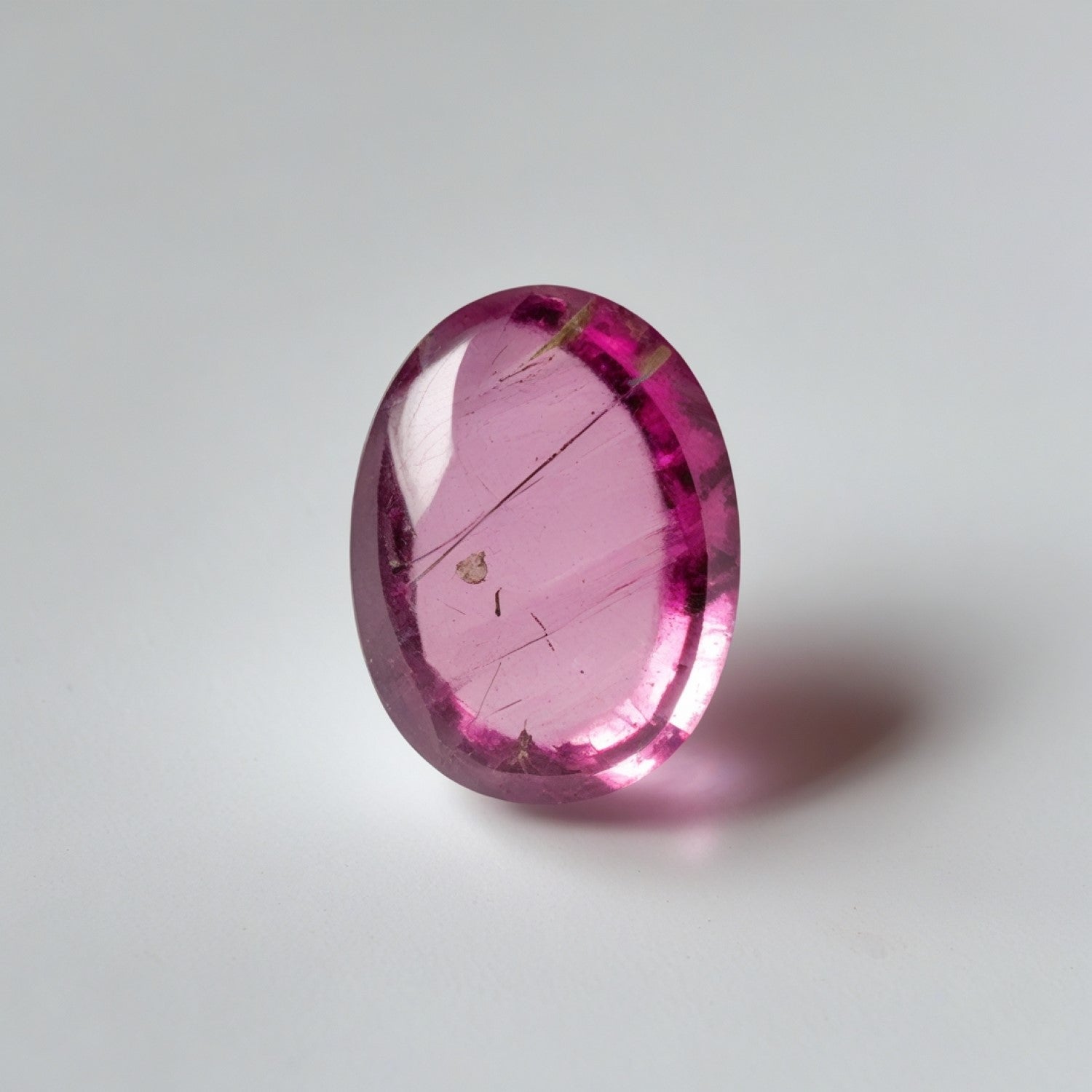 Pink Tourmaline 1PC Small 6x8 MM Oval Cabochon Pink Genuine semi Precious Loose Gems