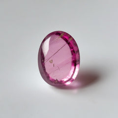 Pink Tourmaline 1PC Small 6x8 MM Oval Cabochon Pink Genuine semi Precious Loose Gems