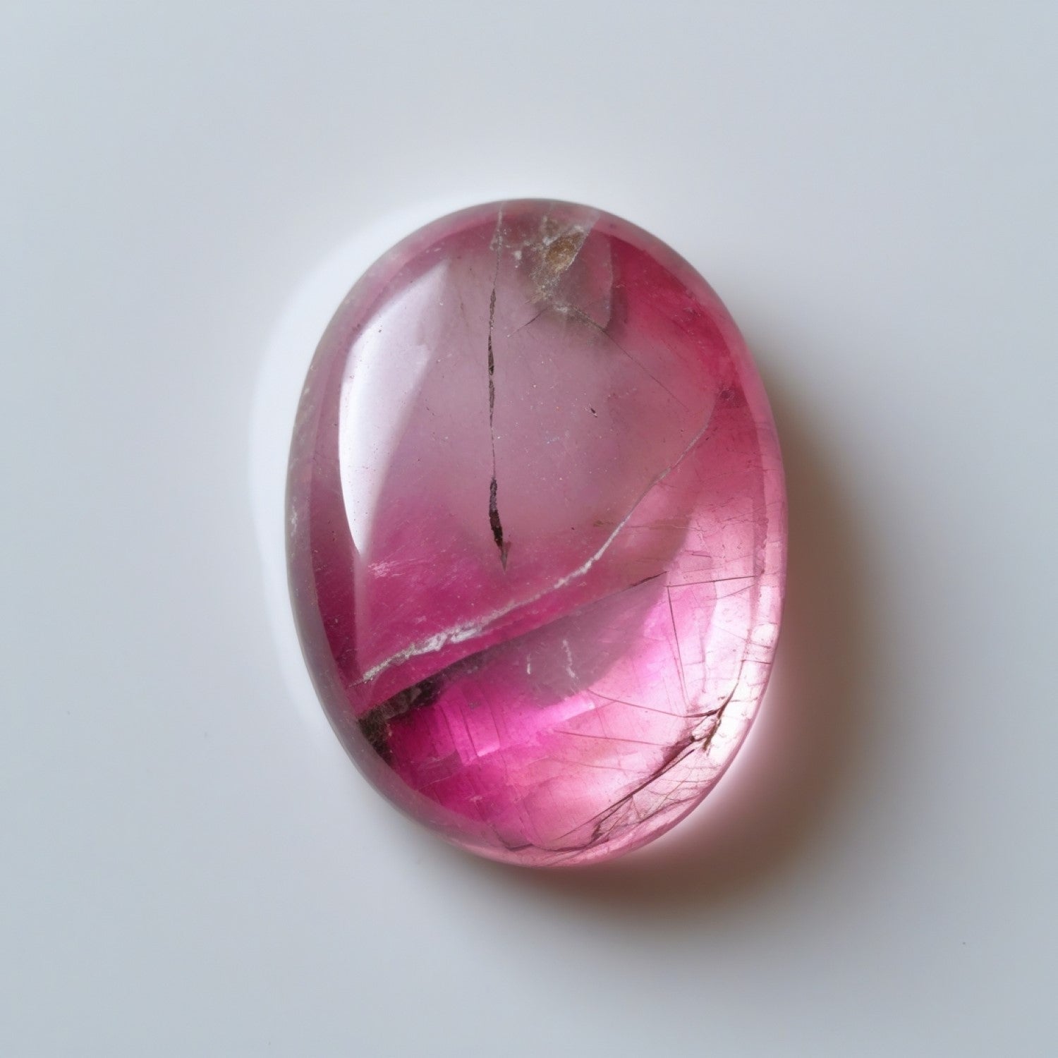 Pink Tourmaline 1PC Large 9x11 MM Oval Cabochon Pink Sparkling semi Precious Gems Secondary image