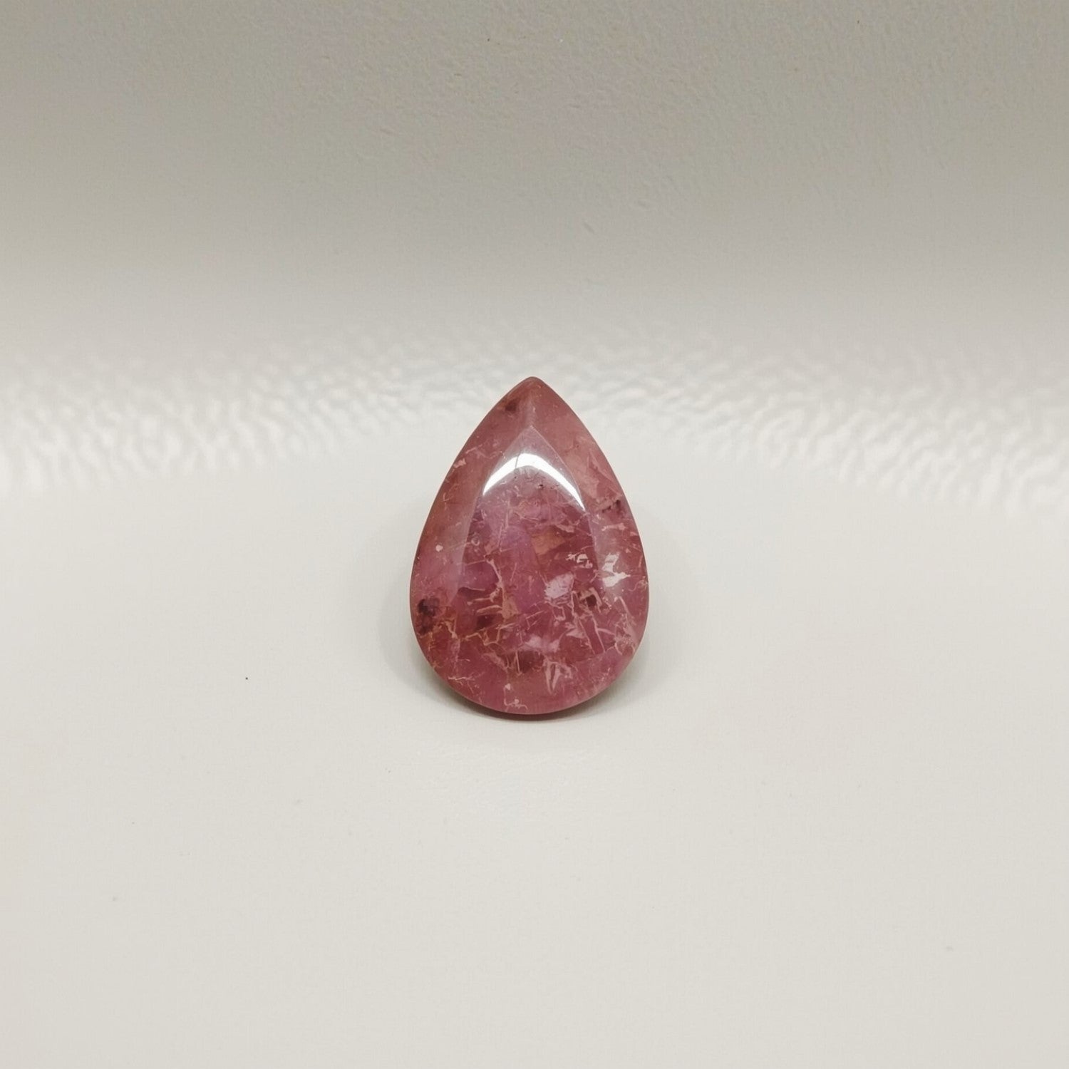 Pink Tourmaline 10PC Tiny 3x5 MM Pear Cabochon Pink Pure semi Precious Loose Gemstones Hoofdafbeelding