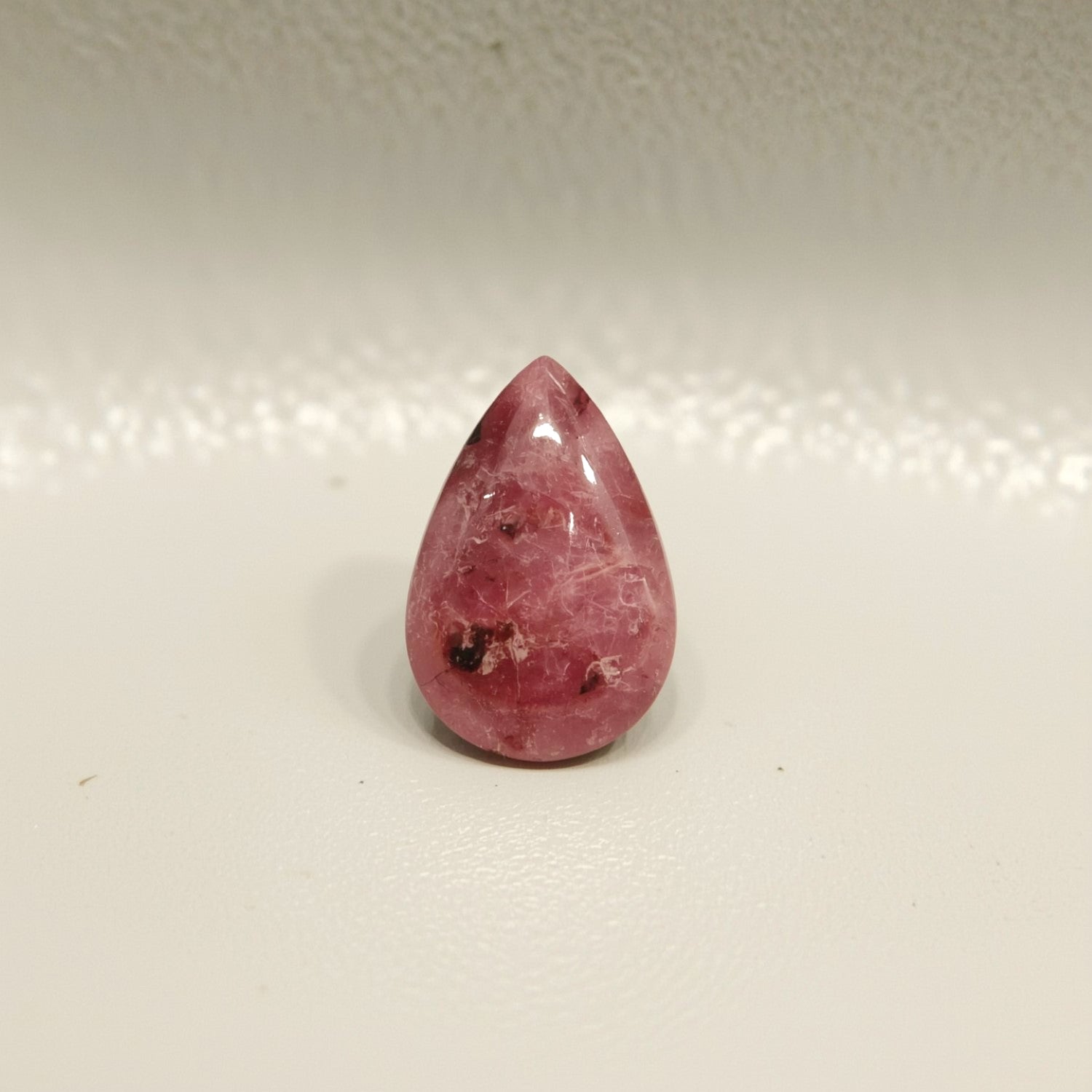 Pink Tourmaline 10PC Tiny 3x5 MM Pear Cabochon Pink Pure semi Precious Loose Gemstones Secundaire afbeelding