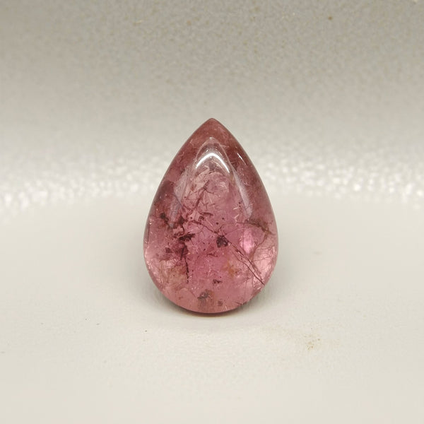 Pink Tourmaline 1PC Small 6x9 MM Pear Cabochon Pink Polished semi Precious Loose Gems