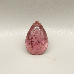 Pink Tourmaline 1PC Medium 7x10 MM Pear Cabochon Pink Luster semi Precious Loose Gemstones