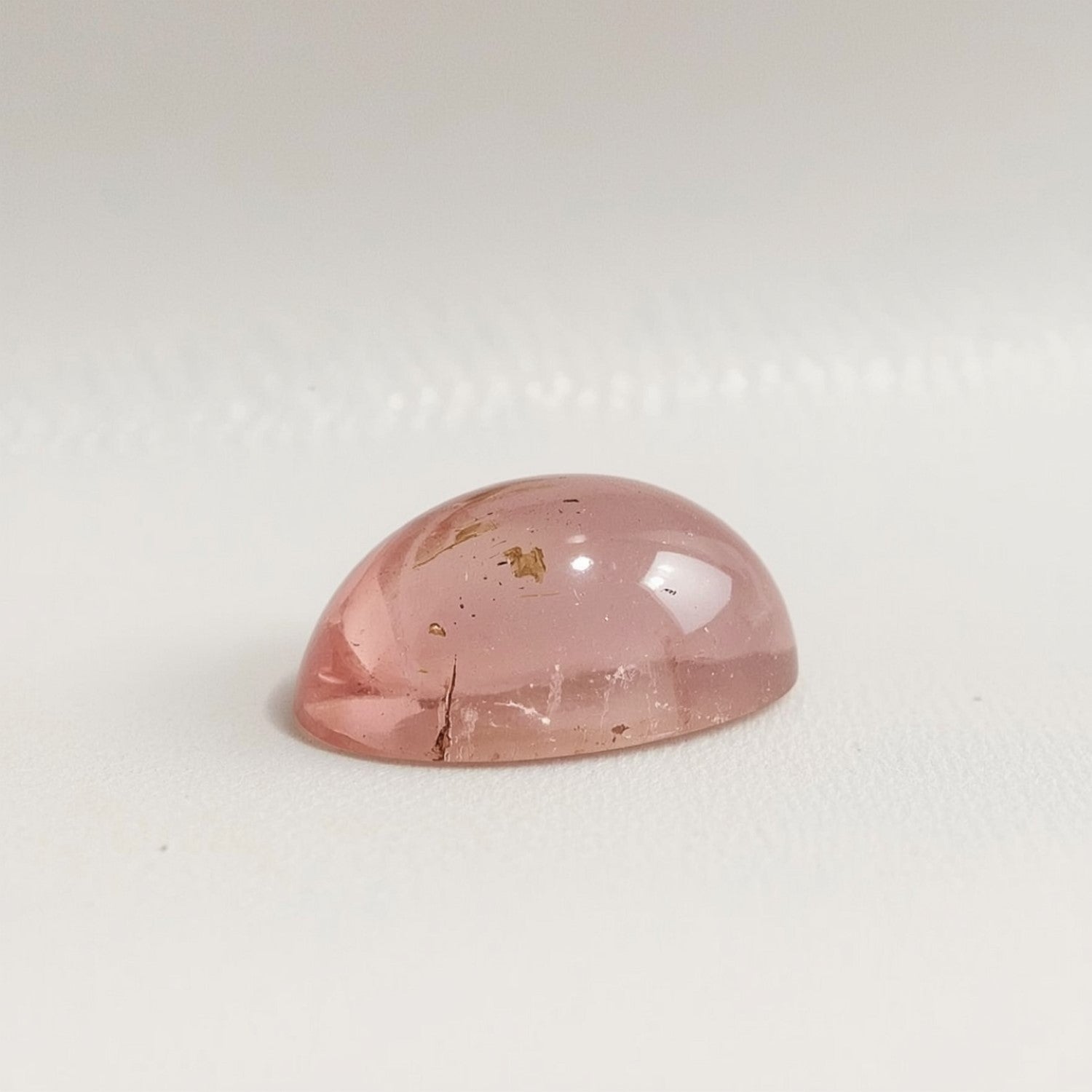 ピンクトルマリン 1個 ミディアム 7x10 MM ペアーカボション ピンクラスター 半貴石 ルースジェムストーン サブ画像