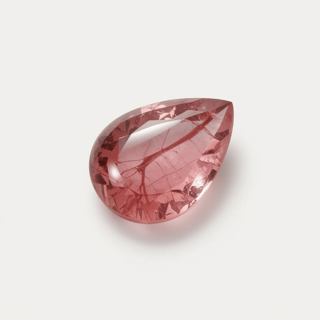 Pink Tourmaline 1PC Large 8x12 MM Pear Cabochon Pink Fine semi Precious Gems