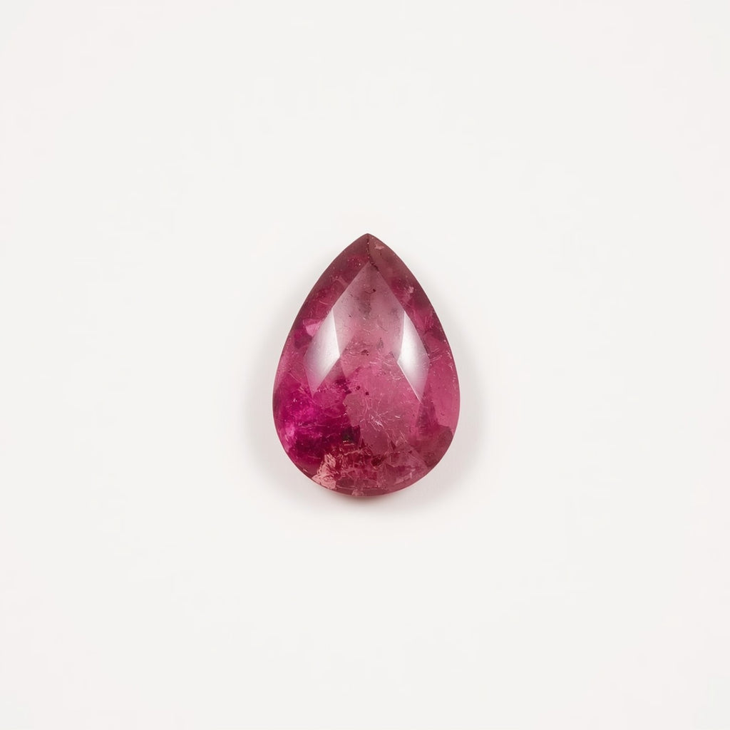Pink Tourmaline 1PC Large 9x11 MM Pear Cabochon Pink Shine semi Precious Precious Gemstone