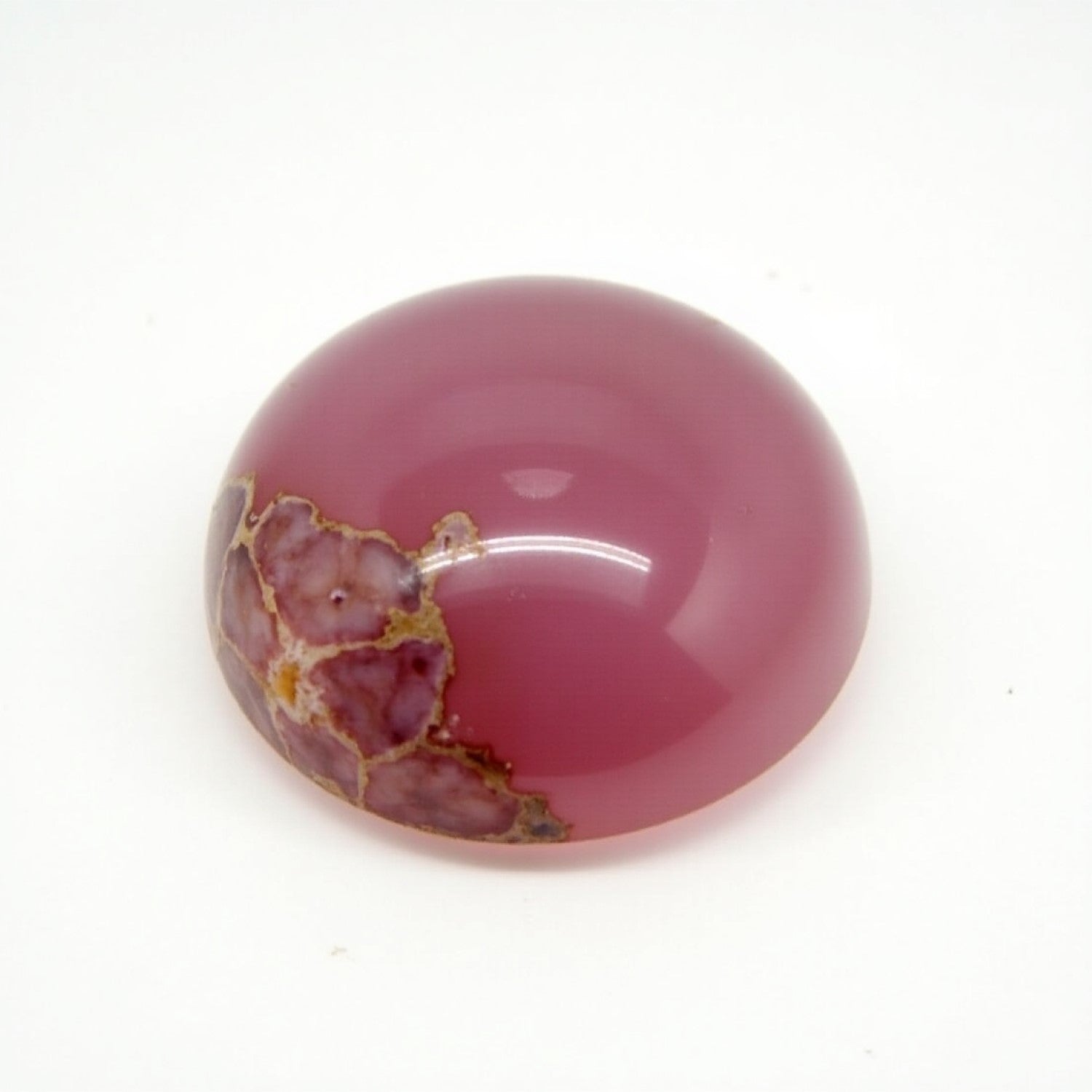 Pink Tourmaline 1PC Large 10x10 MM Round Cabochon Pink Brilliant semi Precious Loose Gemstones Secondary image