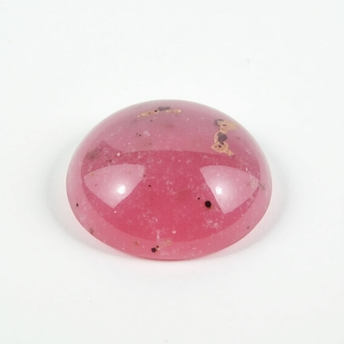 Pink Tourmaline 1PC Large 11x11 MM Round Cabochon Pink Sparkling semi Precious Semi Precious Gemstone