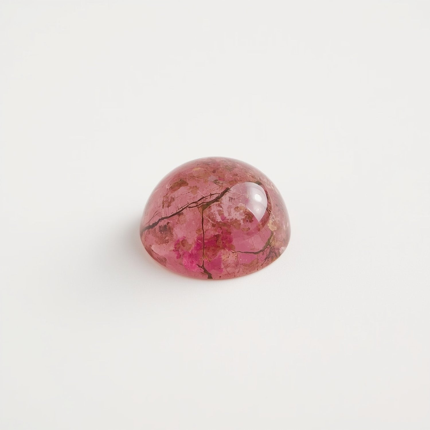 Pink Tourmaline 10PC Tiny 5x5 MM Round Cabochon Pink Natural semi Precious Semi Precious Gemstone