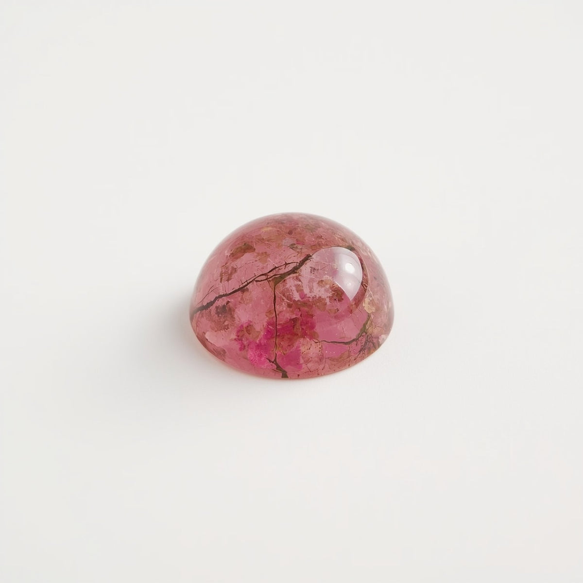 Pink Tourmaline 10PC Tiny 5x5 MM Round Cabochon Pink Natural semi Precious Semi Precious Gemstone