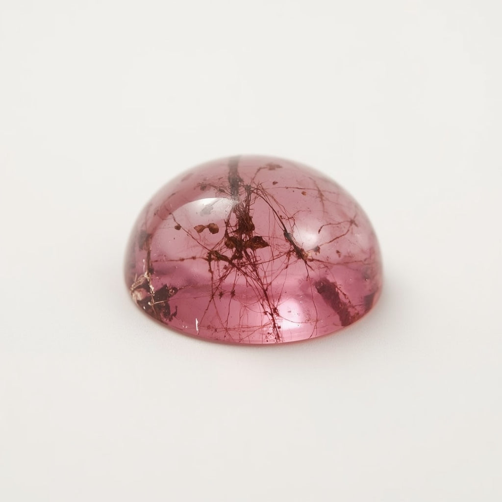 Pink Tourmaline 1PC Small 7x7 MM Round Cabochon Pink Superior semi Precious Gems