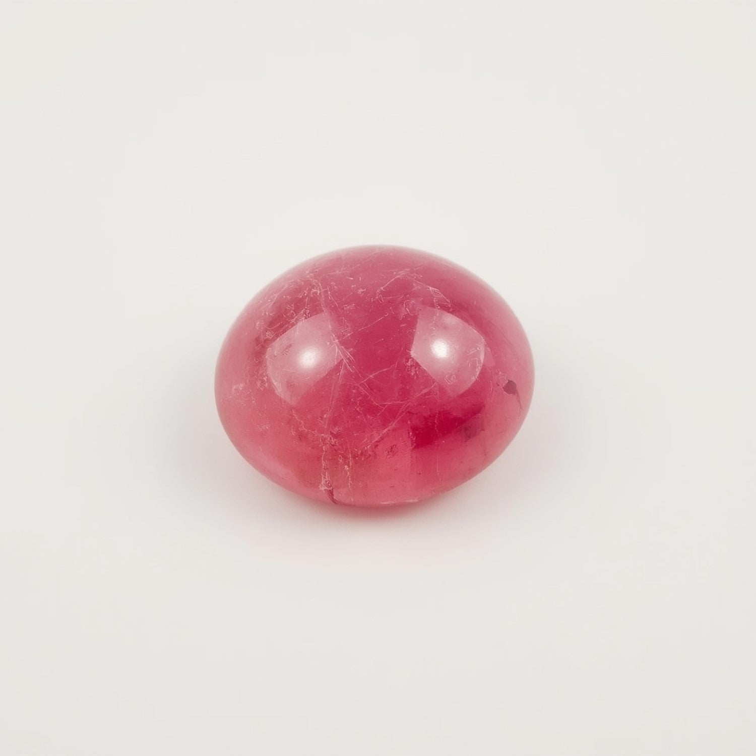Pink Tourmaline 1PC Small 8x8 MM Round Cabochon Pink Pure semi Precious Loose Gems メイン画像