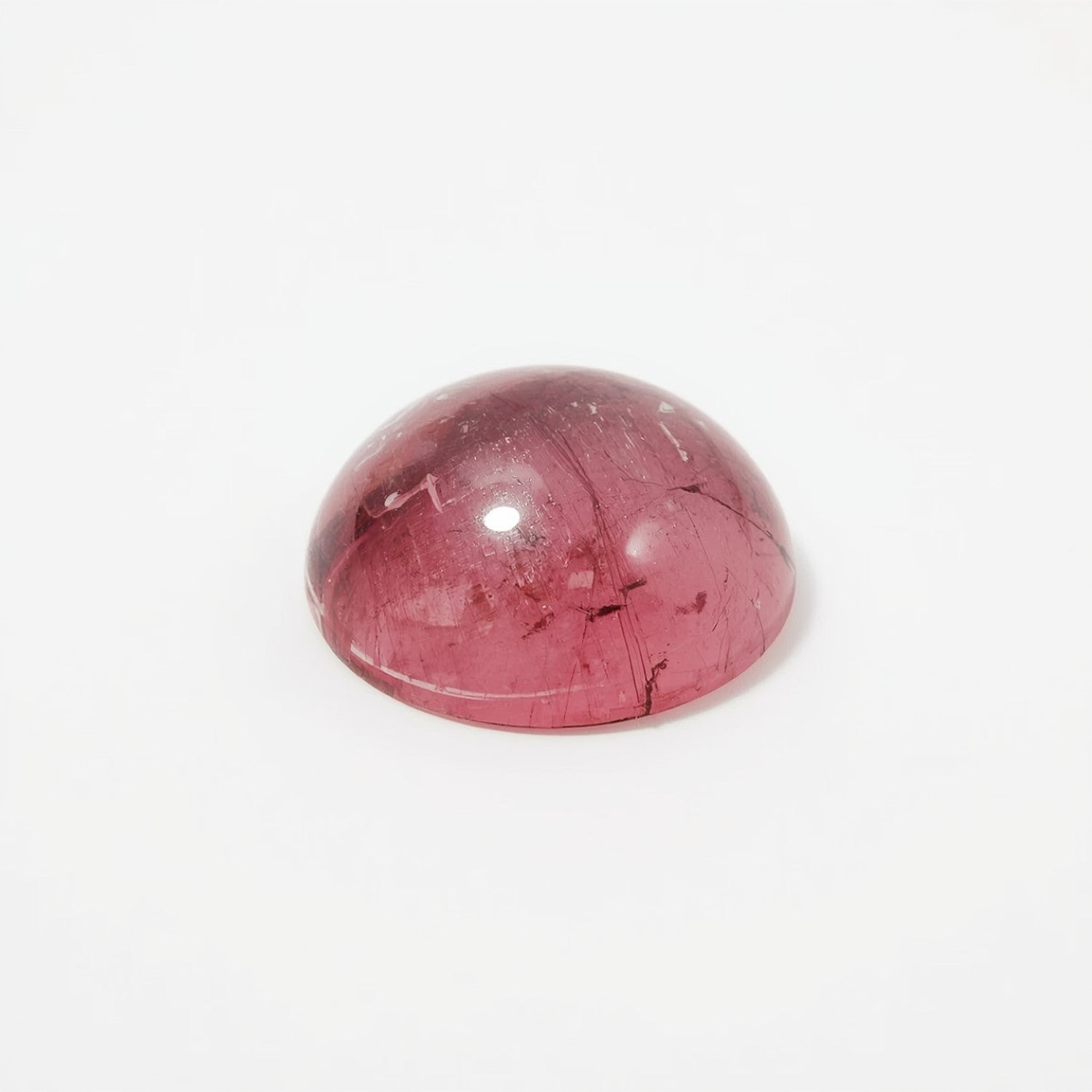 Pink Tourmaline 1PC Medium 9x9 MM Round Cabochon Pink Fiery semi Precious Loose Gemstone