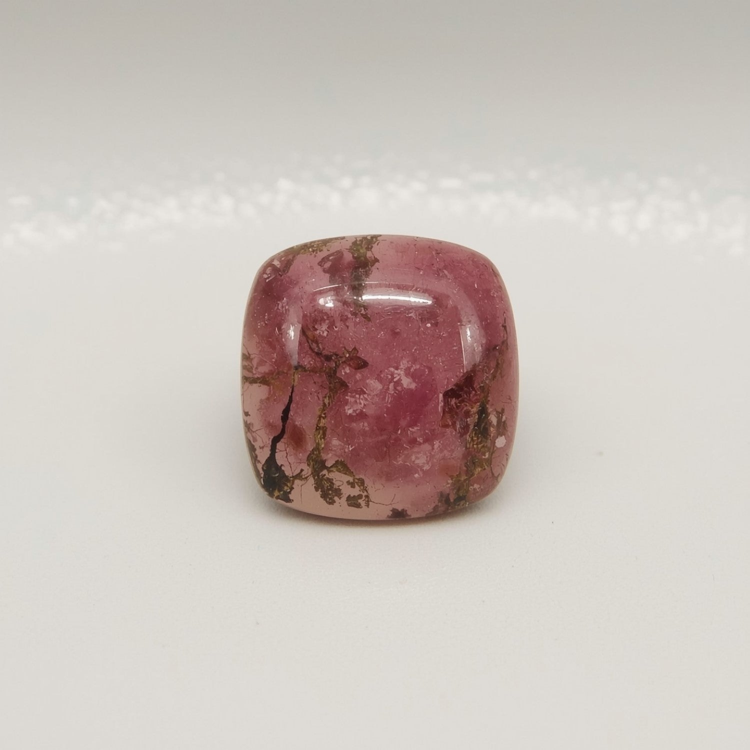 Pink Tourmaline 10PC Tiny 5x5 MM Square Cabochon Pink Shine semi Precious Loose Gemstones Secondary image