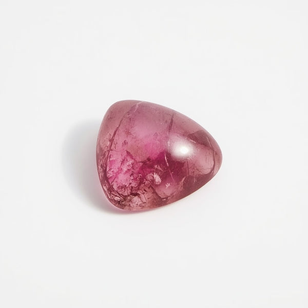 Pink Tourmaline 1PC Tiny 6x6 MM Triangle Cabochon Pink Polished semi Precious Loose Gems