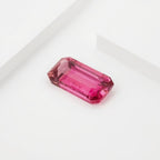 Pink Tourmaline 1PC Small 5x10 MM Baguette Faceted Pink Fiery Semi Precious Loose Gemstone