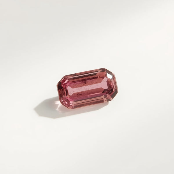 Pink Tourmaline 1PC Medium 7x14 MM Baguette Faceted Pink Sparkling Semi Precious Gems