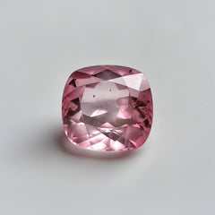 Pink Tourmaline 1PC Chunky 13x13 MM Cushion Faceted Pink Natural Semi Precious Loose Gemstone