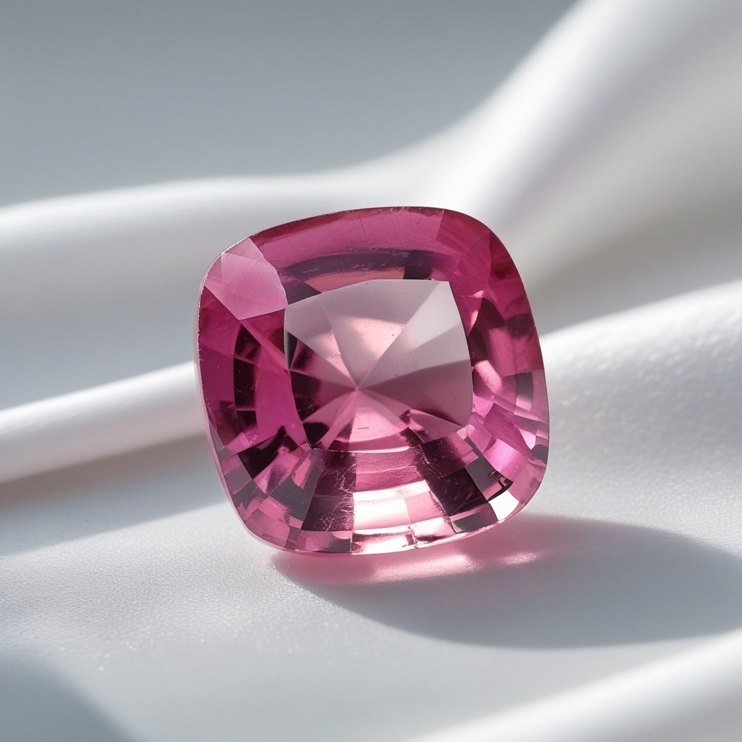 Pink Tourmaline 10PC Tiny 4x4 MM Cushion Faceted Pink Brilliant Semi Precious Loose Gems Второстепенное изображение товара