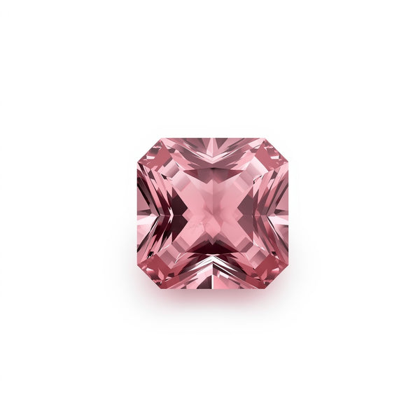 Pink Tourmaline 1PC Tiny 6x6 MM Cushion Faceted Pink Polished Semi Precious Loose Gemstones