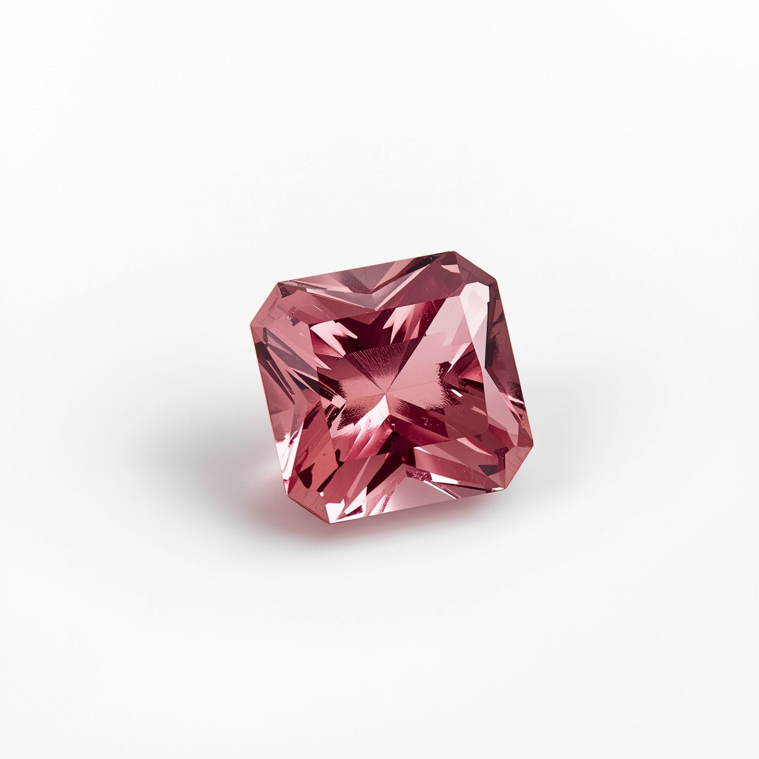 Pink Tourmaline 1PC Small 7x7 MM Cushion Faceted Pink Splendid Semi Precious Gems Главное изображение товара