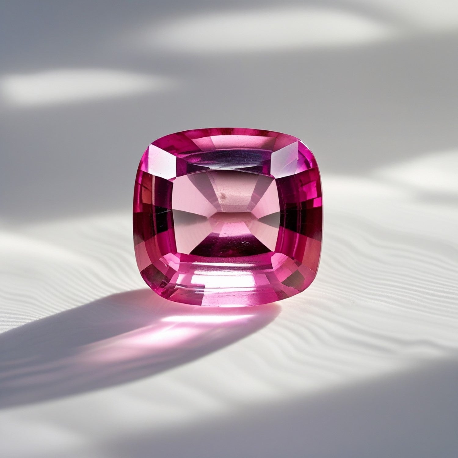 Pink Tourmaline 1PC Small 8x8 MM Cushion Faceted Pink Luster Semi Precious Loose Gems