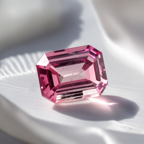Pink Tourmaline 1PC Tiny 3x5 MM Emerald Faceted Pink Splendid Semi Precious Loose Gemstone