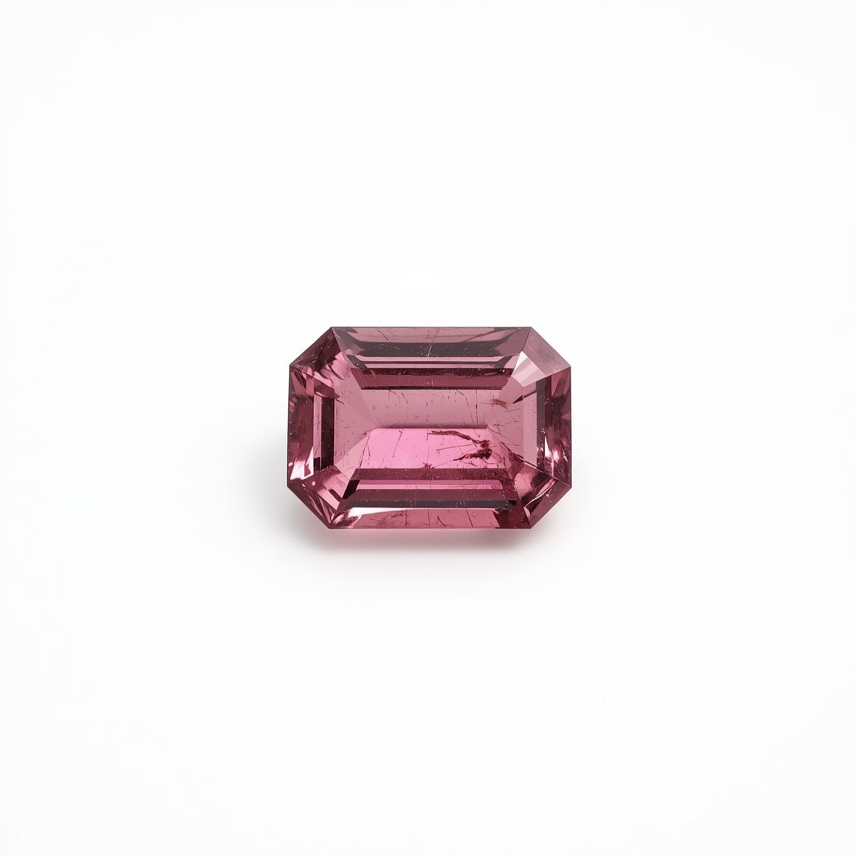 Pink Tourmaline 1PC Tiny 4x6 MM Emerald Faceted Pink Luster Semi Precious Loose Gemstones