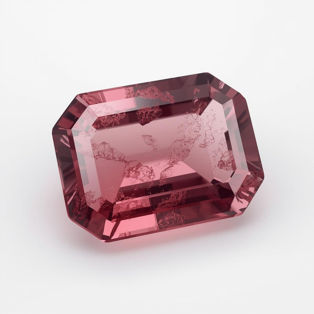 Pink Tourmaline 1PC Tiny 5x7 MM Emerald Faceted Pink Lustrous Semi Precious Gems