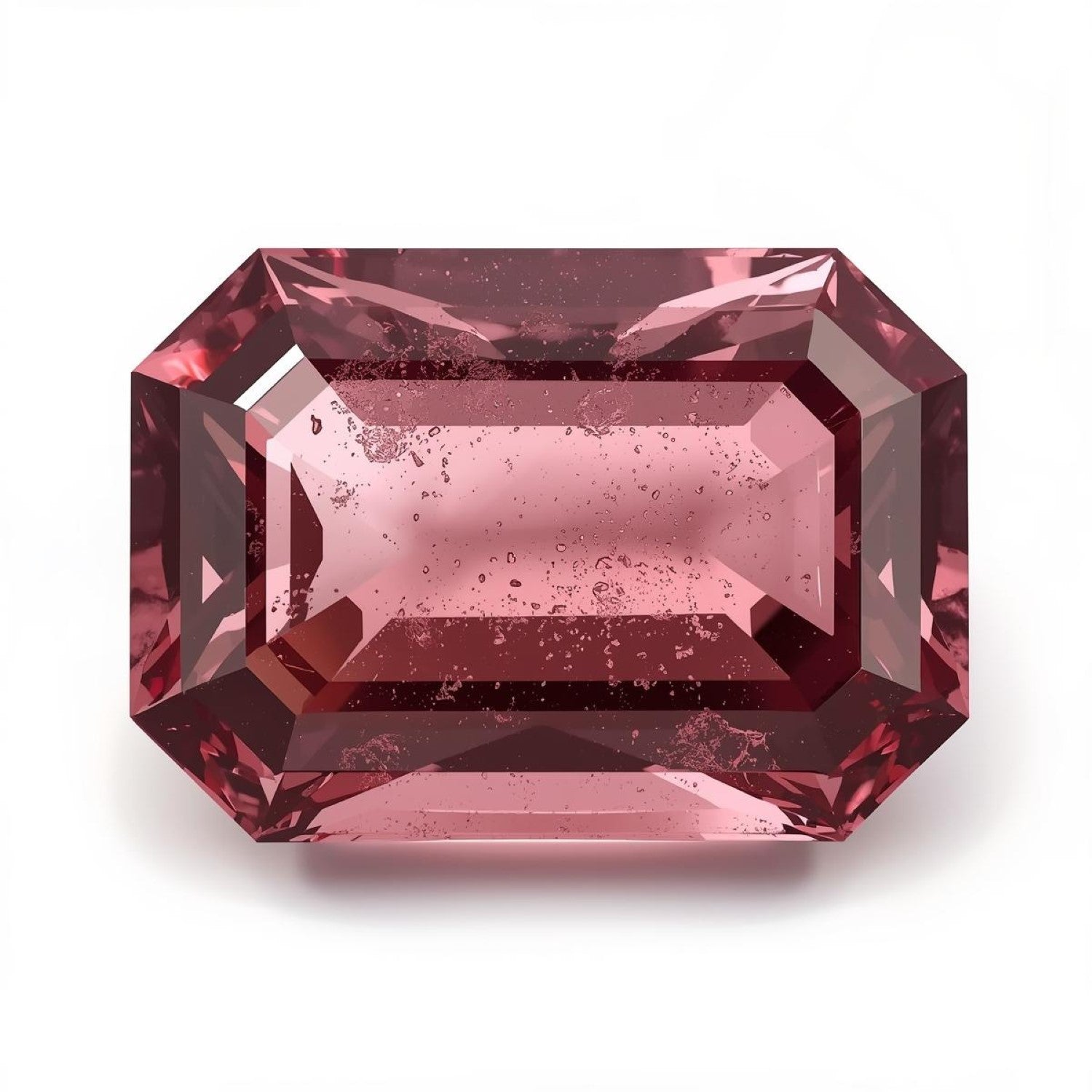 Pink Tourmaline 1PC Small 7x9 MM Emerald Faceted Pink Brilliant Semi Precious Loose Gemstones