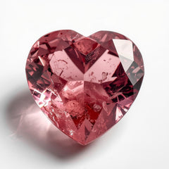 Pink Tourmaline 1PC Large 10x10 MM Heart Faceted Pink Shine Semi Precious Loose Gemstones