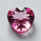 Pink Tourmaline 1PC Large 10x10 MM Heart Faceted Pink Shine Semi Precious Loose Gemstones