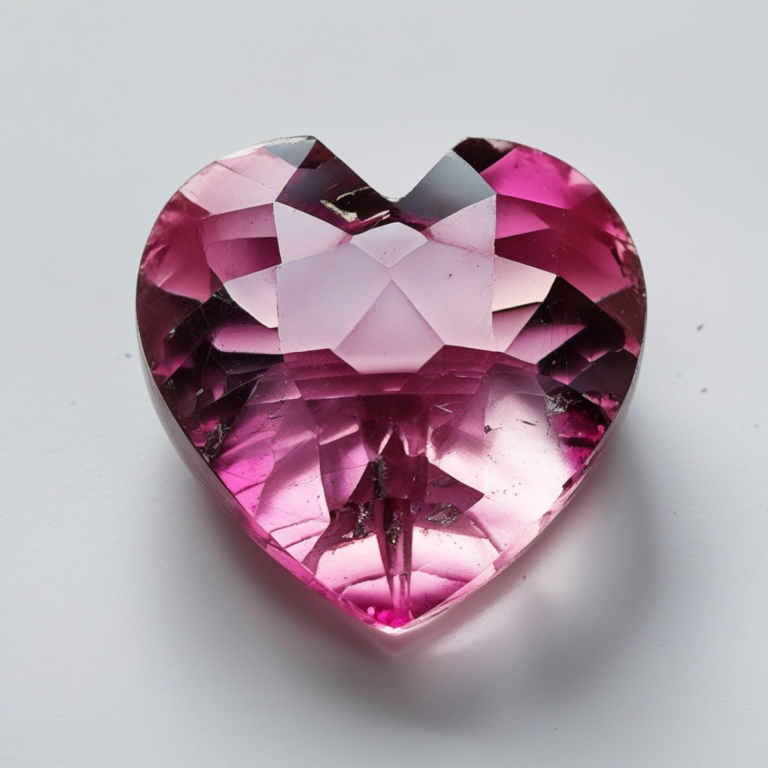 Pink Tourmaline 1PC Large 10x10 MM Heart Faceted Pink Shine Semi Precious Loose Gemstones