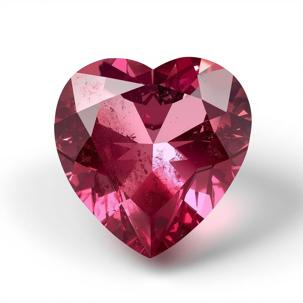 Pink Tourmaline 1PC Chunky 13x13 MM Heart Faceted Pink Natural Semi Precious Loose Gemstone