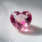 Pink Tourmaline 1PC Chunky 13x13 MM Heart Faceted Pink Natural Semi Precious Loose Gemstone