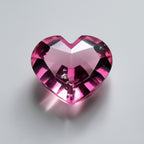 Pink Tourmaline 1PC Chunky 15x15 MM Heart Faceted Pink Superior Semi Precious Gems