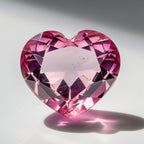 Pink Tourmaline 1PC Chunky 16x16 MM Heart Faceted Pink Pure Semi Precious Loose Gems