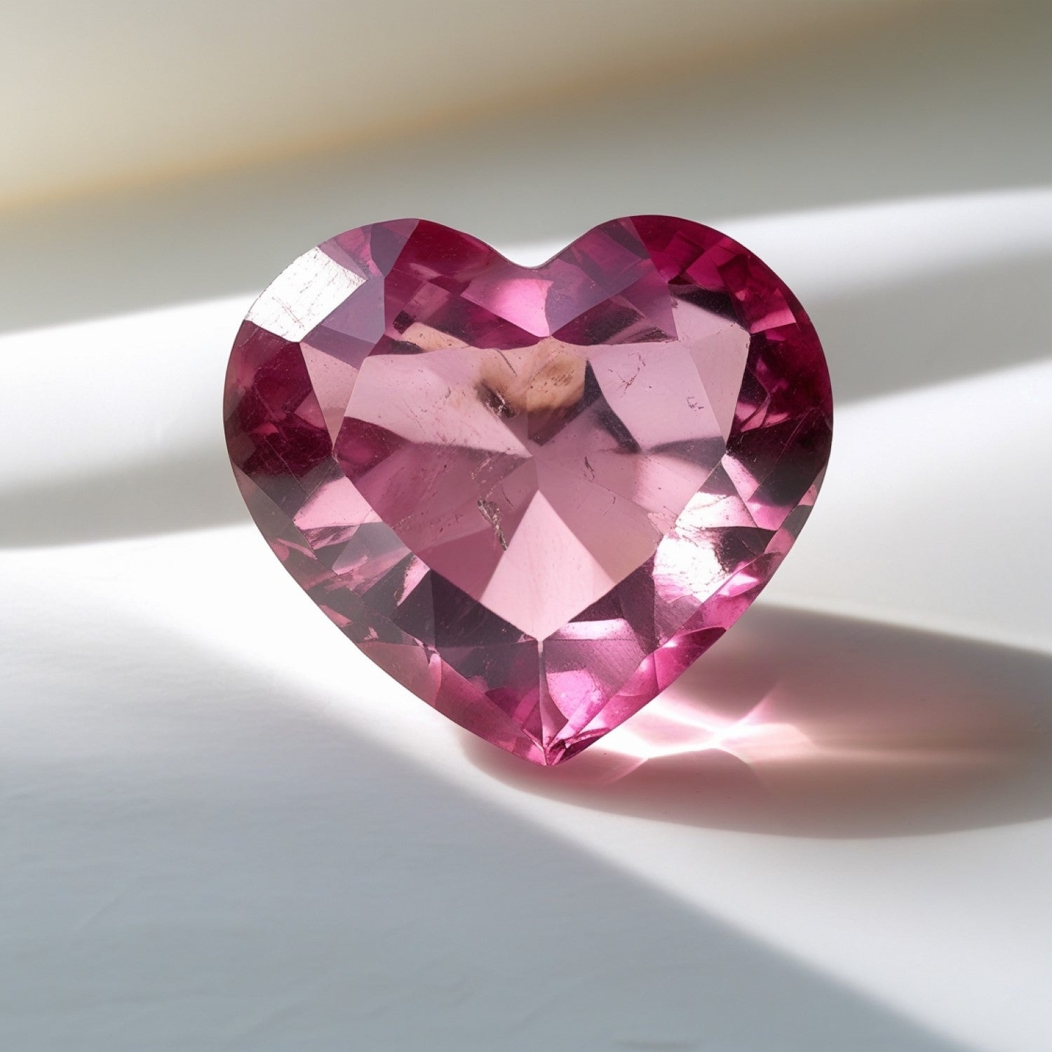 Rosa Turmalin, 10 Stück, winzige 3 x 3 mm, herzförmig, facettiert, rosa, feurige Halbedelsteine Zweitbild