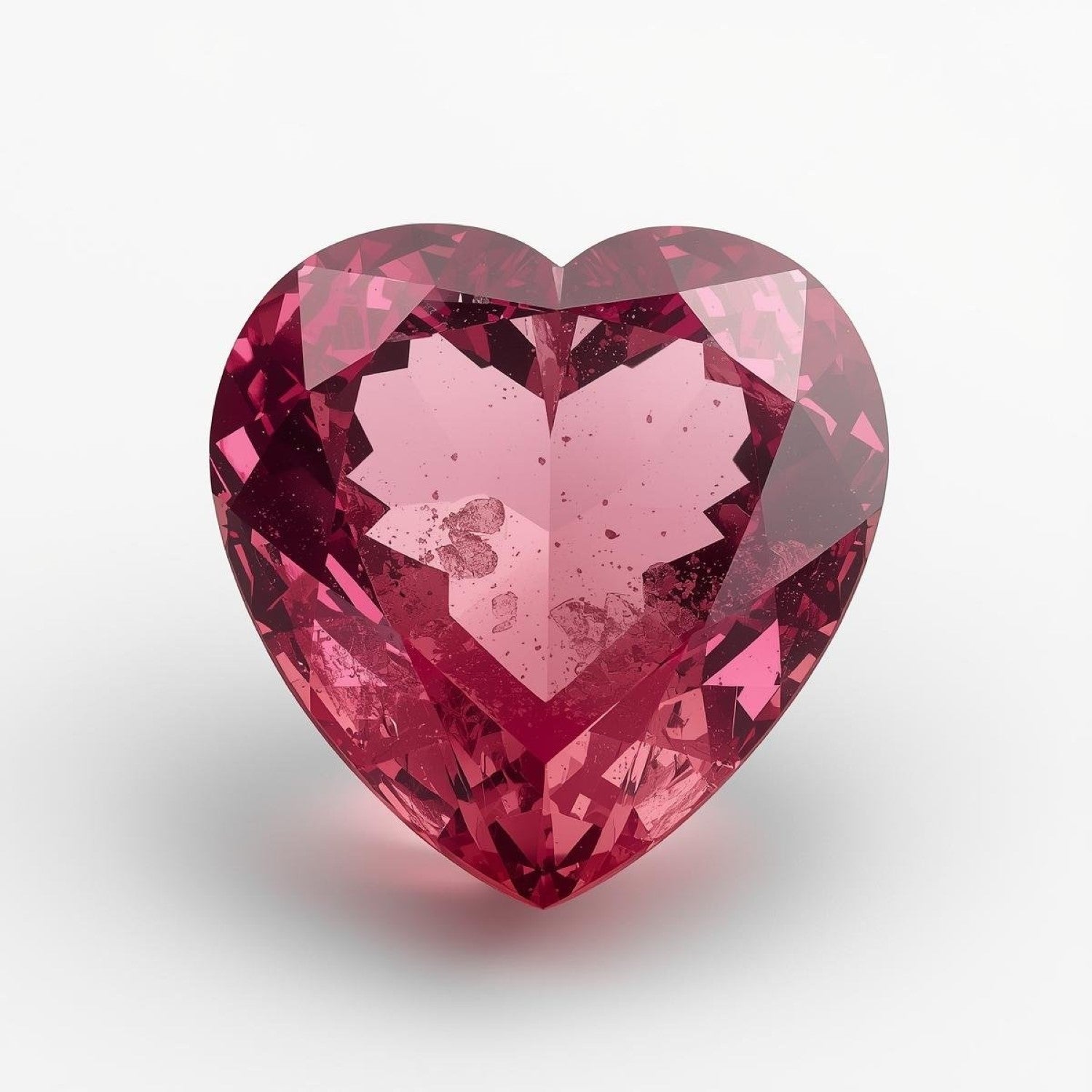 Pink Tourmaline 1PC Tiny 5x5 MM Heart Faceted Pink Sparkling Semi Precious Loose Gemstone Main image