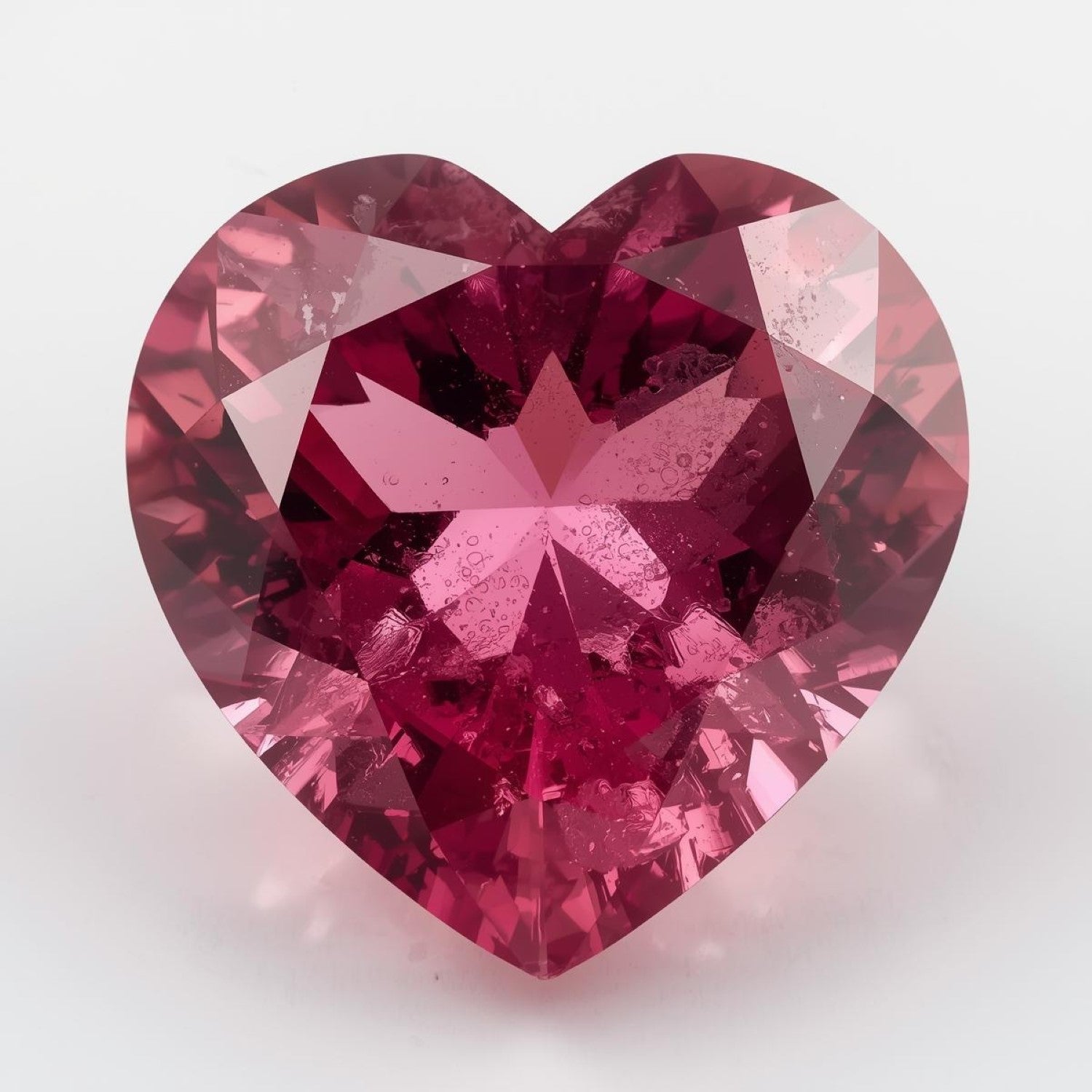 Pink Tourmaline 1PC Tiny 6x6 MM Heart Faceted Pink Polished Semi Precious Loose Gemstones
