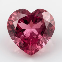 Pink Tourmaline 1PC Tiny 6x6 MM Heart Faceted Pink Polished Semi Precious Loose Gemstones