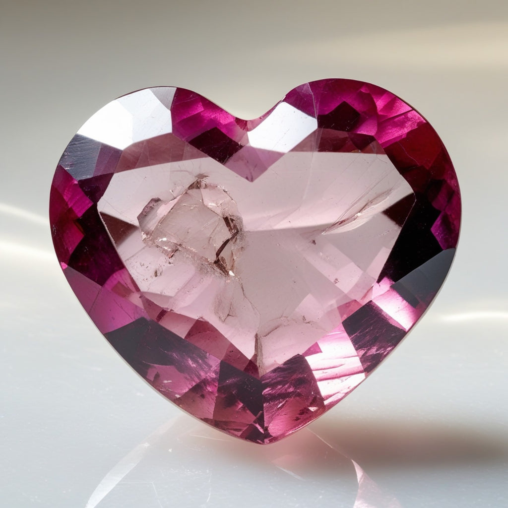 Pink Tourmaline 1PC Small 7x7 MM Heart Faceted Pink Splendid Semi Precious Gems