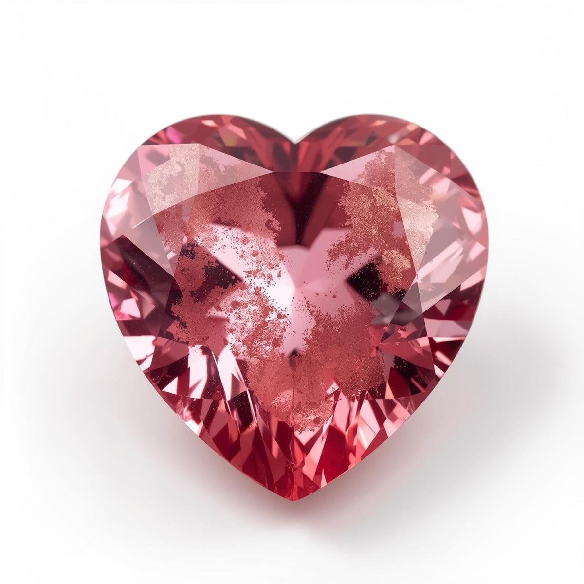 Pink Tourmaline 1PC Medium 9x9 MM Heart Faceted Pink Lustrous Semi Precious Loose Gemstone