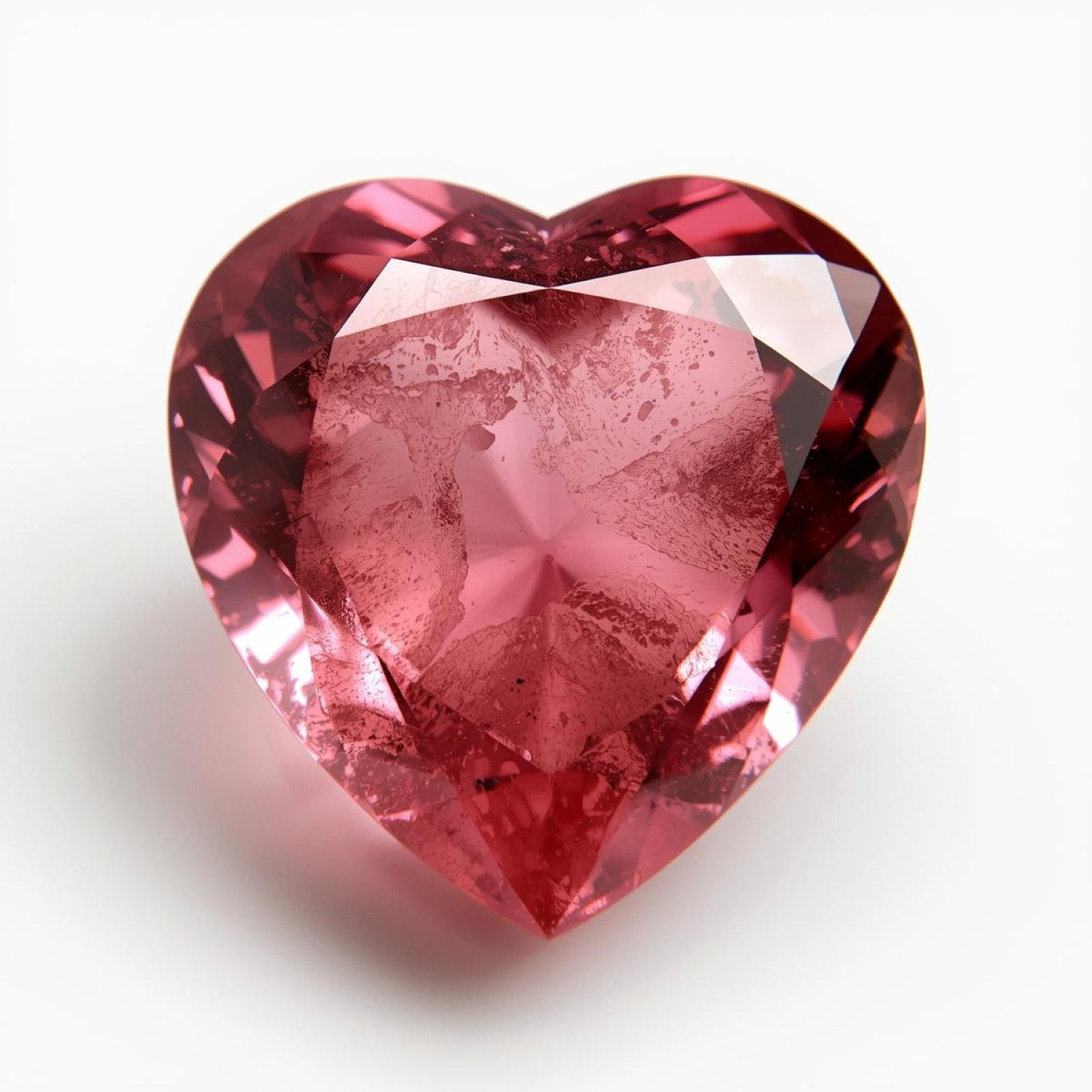 Pink Tourmaline 1PC Medium 9x9 MM Heart Faceted Pink Lustrous Semi Precious Loose Gemstone Secondary image