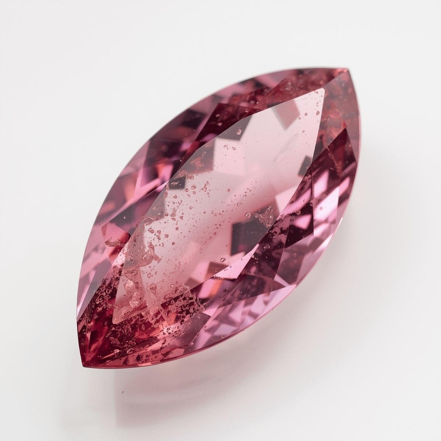 Pink Tourmaline 1PC Tiny 4x8 MM Marquise Faceted Pink Shine Semi Precious Loose Gemstones Sekundär produktbild