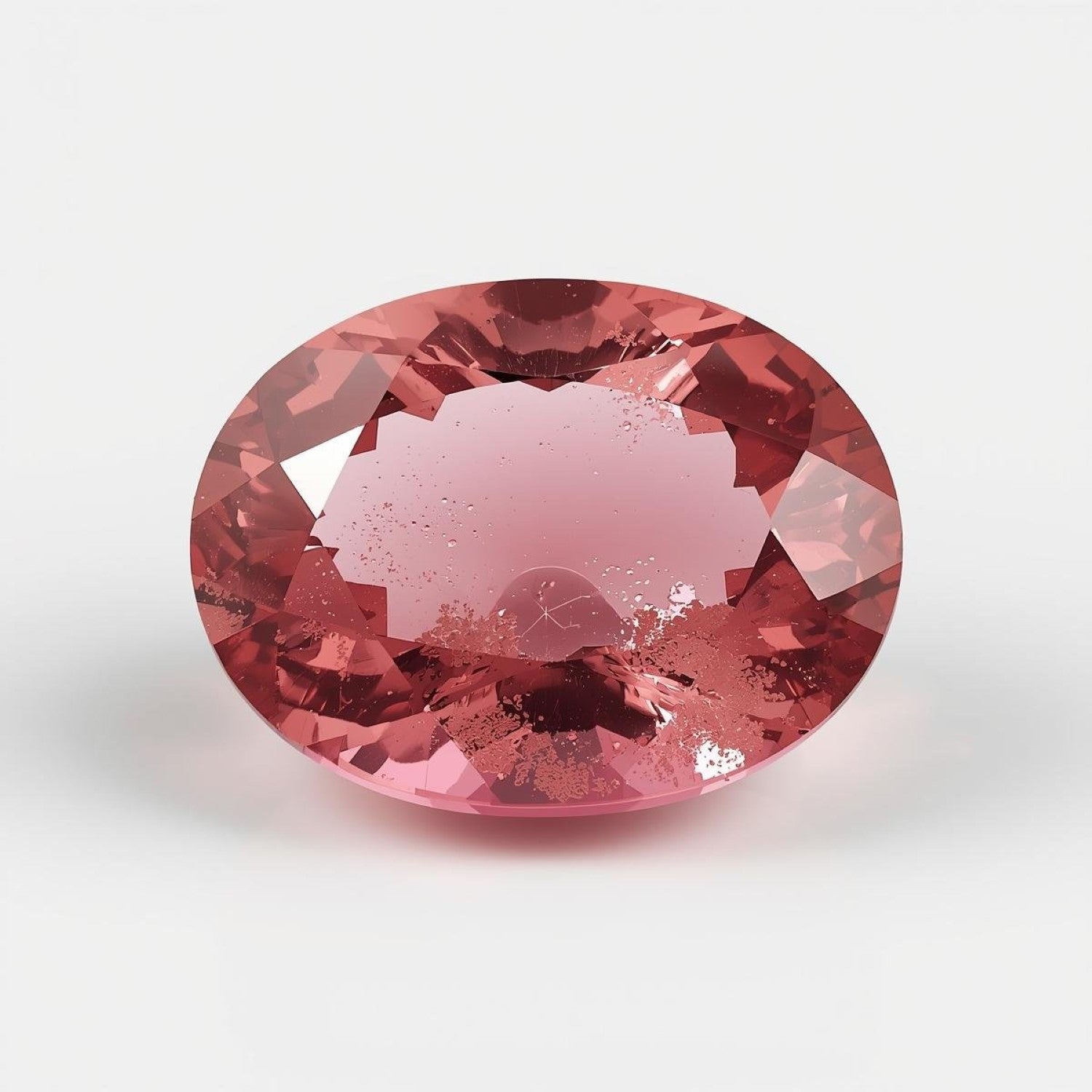 Pink Tourmaline 1PC Large 10x12 MM Oval Faceted Pink Fine Semi Precious Gems Main image