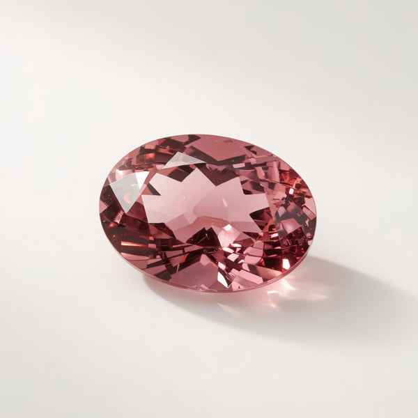 Pink Tourmaline 1PC Large 10x12 MM Oval Faceted Pink Fine Semi Precious Gems