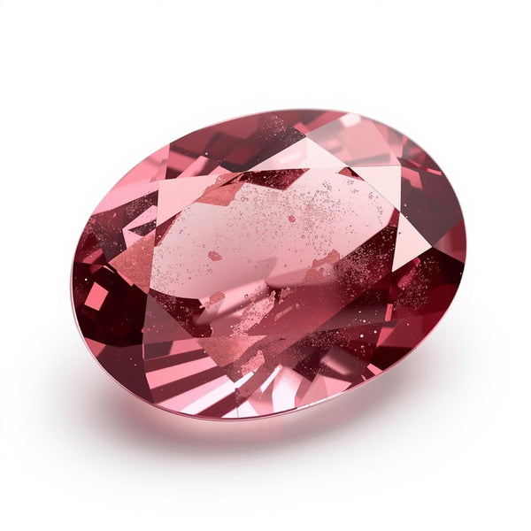 Pink Tourmaline 1PC Chunky 12x16 MM Oval Faceted Pink Natural Semi Precious Loose Gemstone